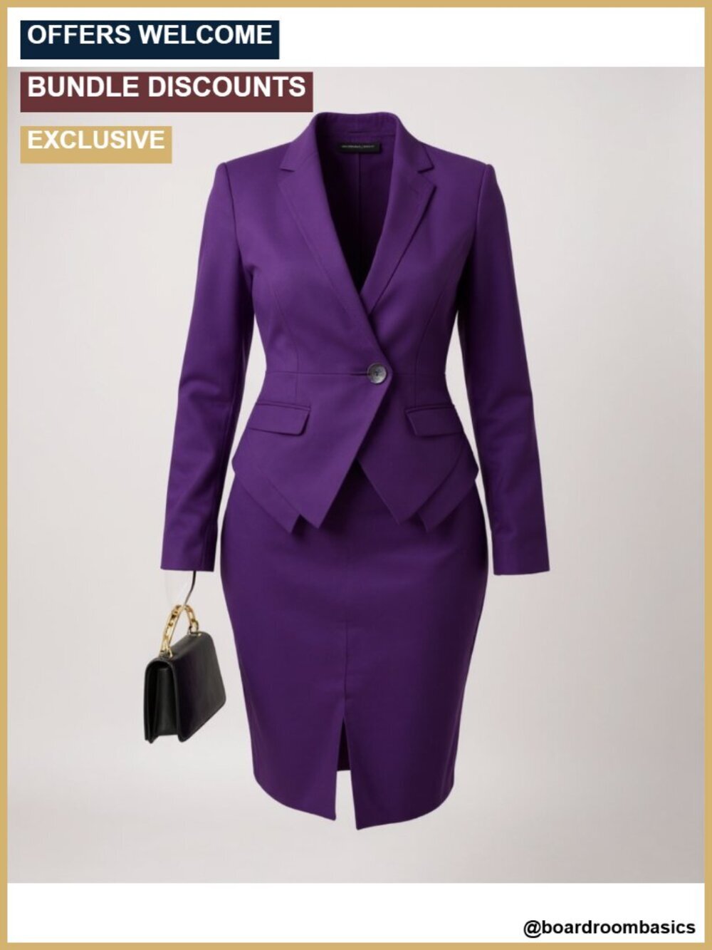 2 Piece Skirt Suit Set Blazer Jacket Pencil Skirt Business Work Outfit